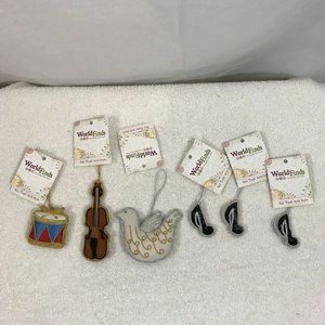 Lot of 6 World Finds ornaments - NEW with tags